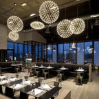 Orbital LED Hanging Pendant Light — Modern Ring Chandelier for Dining Room
