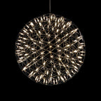 Orbital LED Hanging Pendant Light — Modern Ring Chandelier for Dining Room