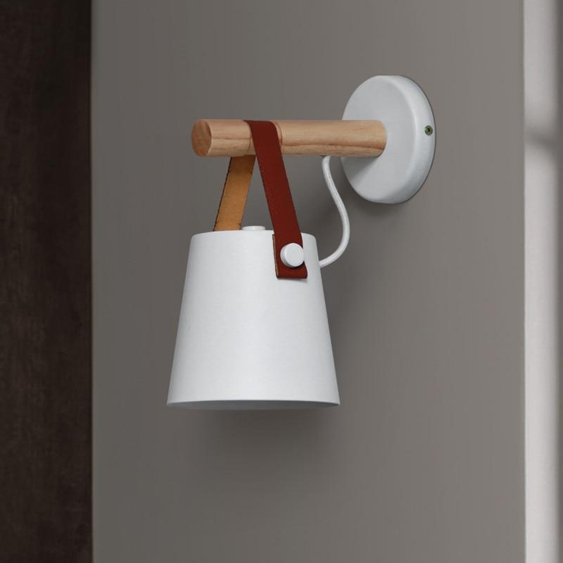 Nordic Wooden Wall Lamp — Lantern Style Wood Wall Sconce for Bedroom & Hallway