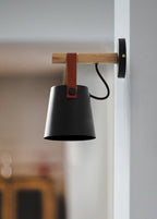 Nordic Wooden Wall Lamp — Lantern Style Wood Wall Sconce for Bedroom & Hallway