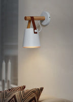 Nordic Wooden Wall Lamp — Lantern Style Wood Wall Sconce for Bedroom & Hallway