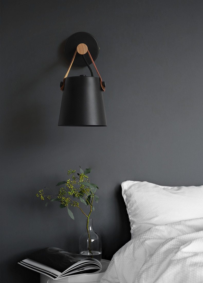 Nordic Wooden Wall Lamp — Lantern Style Wood Wall Sconce for Bedroom & Hallway