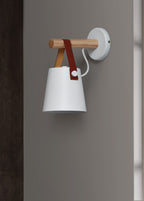 Nordic Wooden Wall Lamp — Lantern Style Wood Wall Sconce for Bedroom & Hallway
