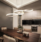 Infinity Modern LED Chandelier — Loop Design Ceiling Light for Living Room