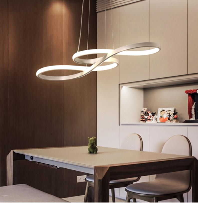 Infinity Modern LED Chandelier — Loop Design Ceiling Light for Living Room