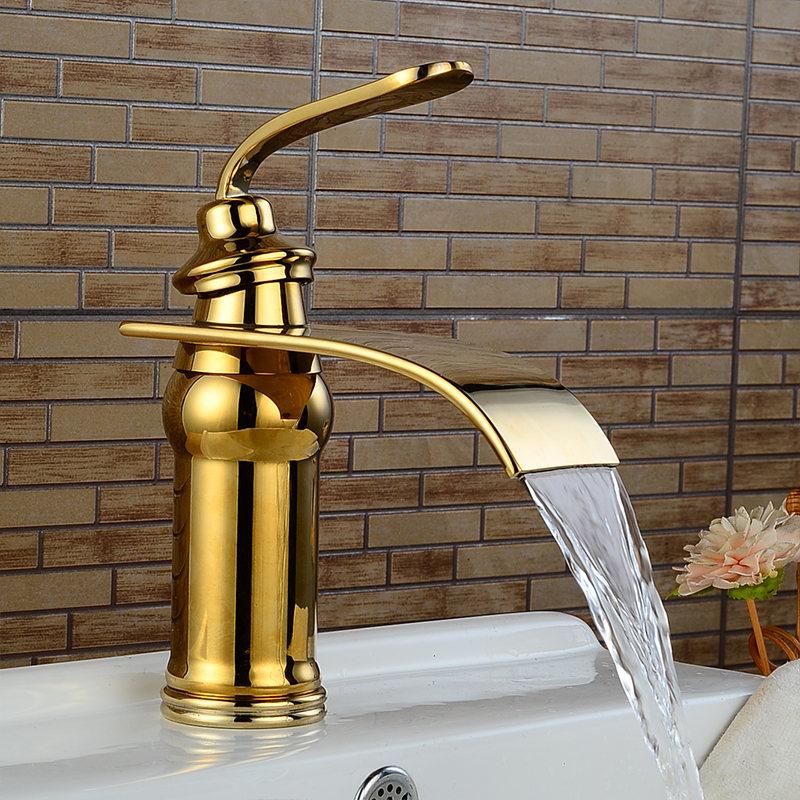 Ames Vintage Waterfall Faucet — Brass Style Bathroom Basin Faucet