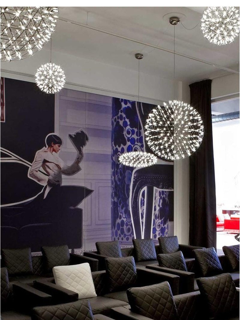 Orbital LED Hanging Pendant Light — Modern Ring Chandelier for Dining Room