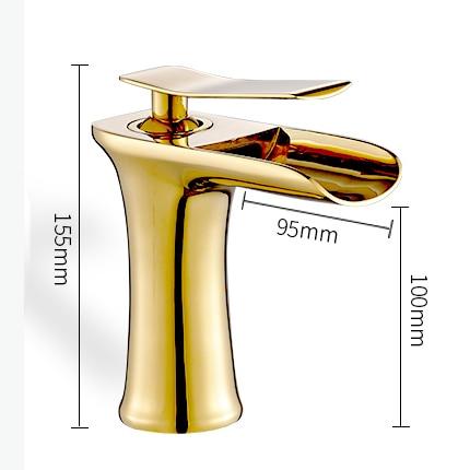 Waterfall Basin Faucet — Single Handle Bathroom Sink Faucet