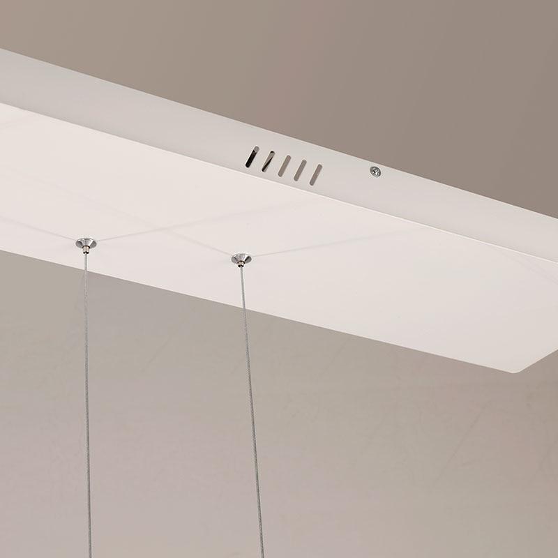 Fleur Art Deco Hanging Light — Geometric Square Frame Chandelier for High Ceilings