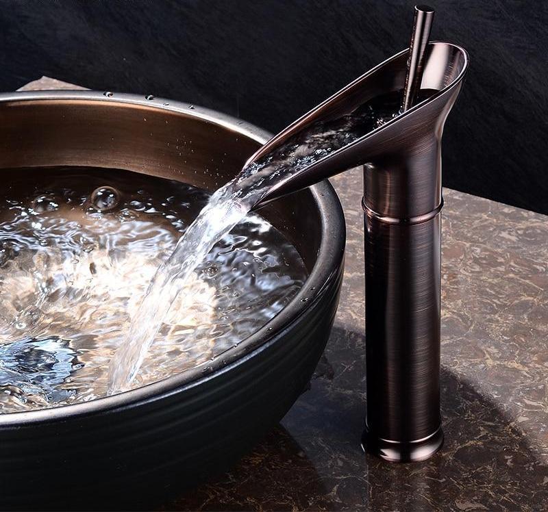 Waterfall Bathroom Faucet — Premium Vanity Sink Faucet
