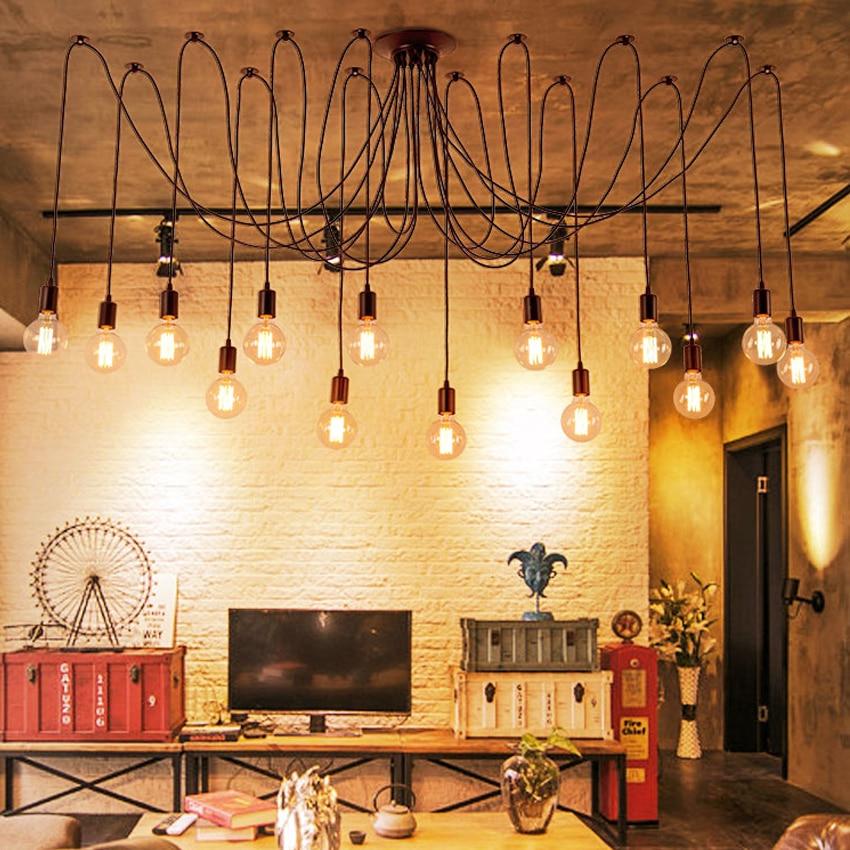 Warmly Modern Spider Chandelier — Adjustable Multi-Cable Pendant Light for Dining Room