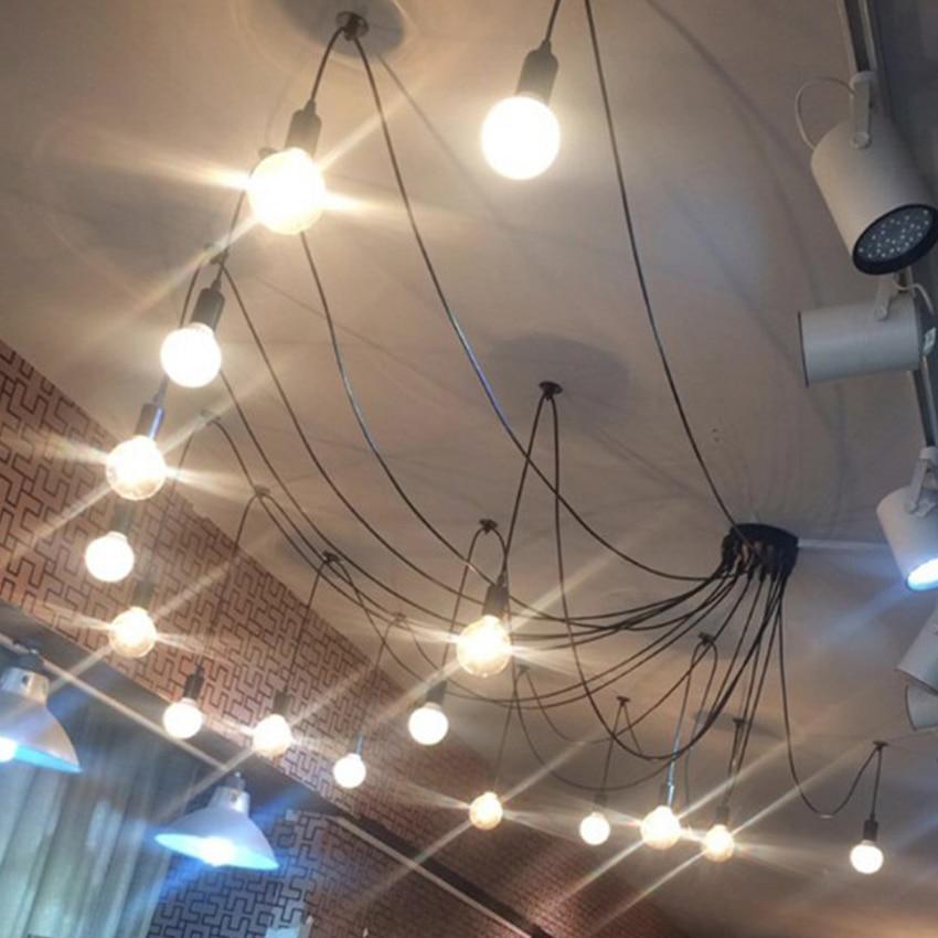 Warmly Modern Spider Chandelier — Adjustable Multi-Cable Pendant Light for Dining Room