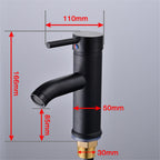 Matte Black Bathroom Faucet — Modern Single Handle Vanity Faucet