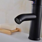 Matte Black Bathroom Faucet — Modern Single Handle Vanity Faucet