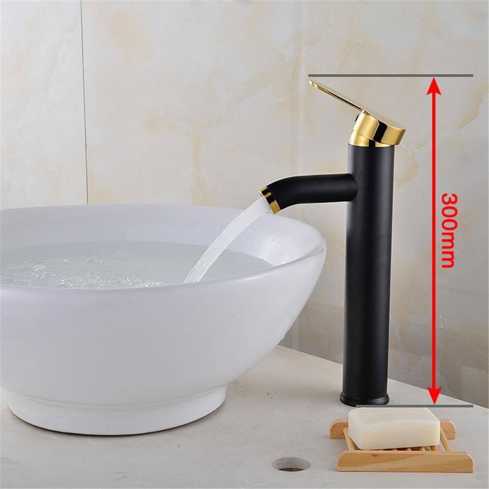Matte Black Bathroom Faucet — Modern Single Handle Vanity Faucet