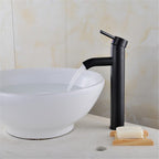 Matte Black Bathroom Faucet — Modern Single Handle Vanity Faucet