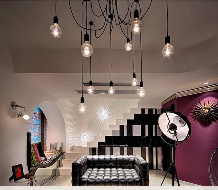 Warmly Modern Spider Chandelier — Adjustable Multi-Cable Pendant Light for Dining Room