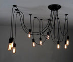 Warmly Modern Spider Chandelier — Adjustable Multi-Cable Pendant Light for Dining Room