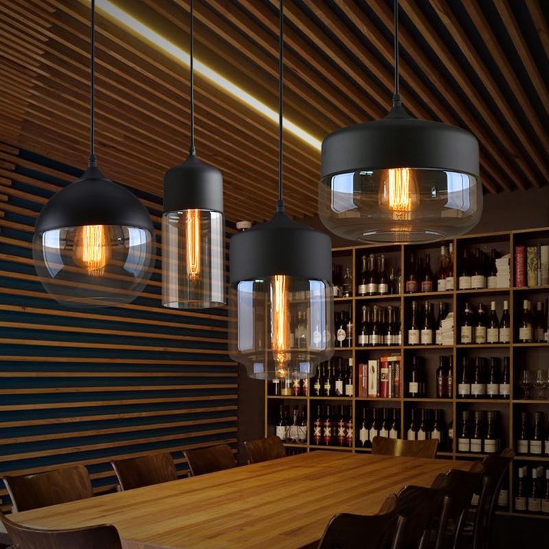 Modern Nordic Glass Pendant Light — Glass Shade Hanging Lamp for Kitchen Island