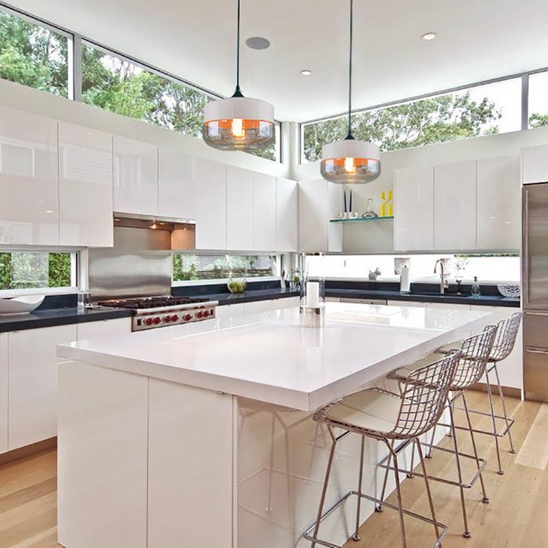 Modern Nordic Glass Pendant Light — Glass Shade Hanging Lamp for Kitchen Island