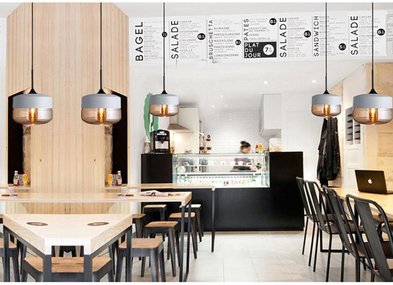 Modern Nordic Glass Pendant Light — Glass Shade Hanging Lamp for Kitchen Island