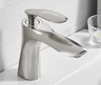 Modern Basin Faucet — Sculptural Single Hole Vanity Faucet