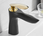 Modern Basin Faucet — Sculptural Single Hole Vanity Faucet