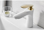Modern Basin Faucet — Sculptural Single Hole Vanity Faucet