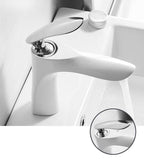 Modern Basin Faucet — Sculptural Single Hole Vanity Faucet