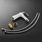 Modern Basin Faucet — Sculptural Single Hole Vanity Faucet