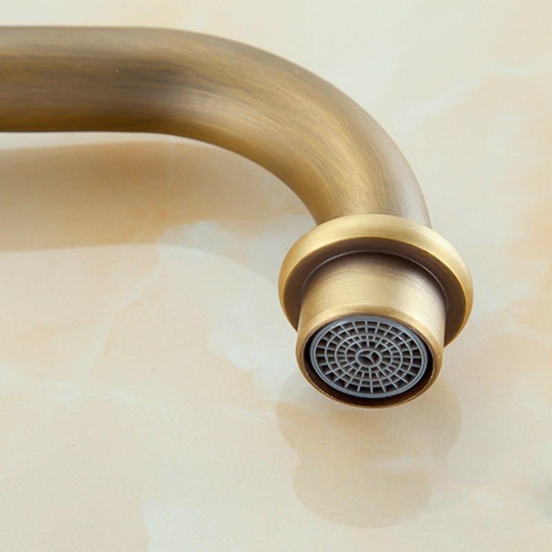 Vintage Brass Faucet — Single Hole Bathroom Vanity Faucet