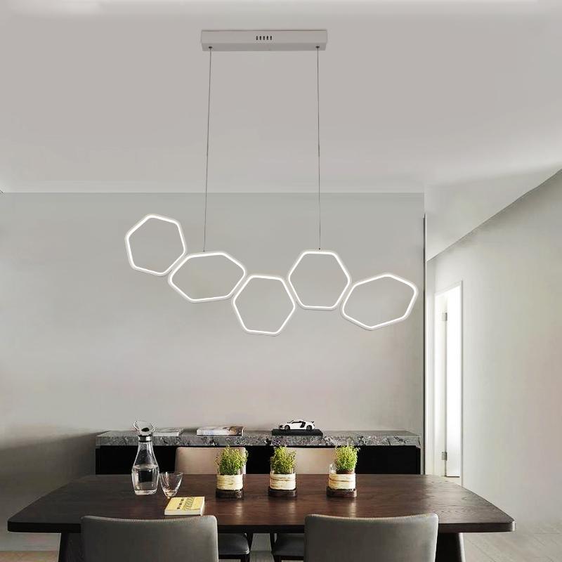 Jocasta Art Deco LED Chandelier — Geometric Ceiling Light for Dining Room