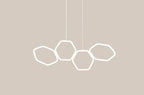 Jocasta Art Deco LED Chandelier — Geometric Ceiling Light for Dining Room