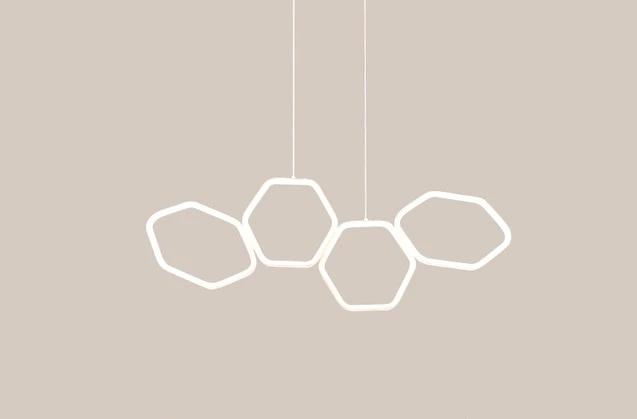 Jocasta Art Deco LED Chandelier — Geometric Ceiling Light for Dining Room