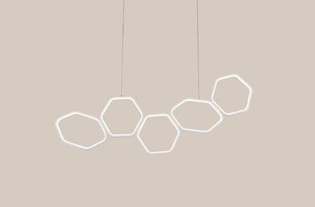 Jocasta Art Deco LED Chandelier — Geometric Ceiling Light for Dining Room