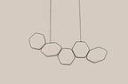 Jocasta Art Deco LED Chandelier — Geometric Ceiling Light for Dining Room