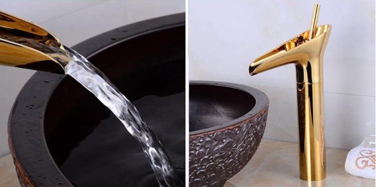 Waterfall Bathroom Faucet — Premium Vanity Sink Faucet