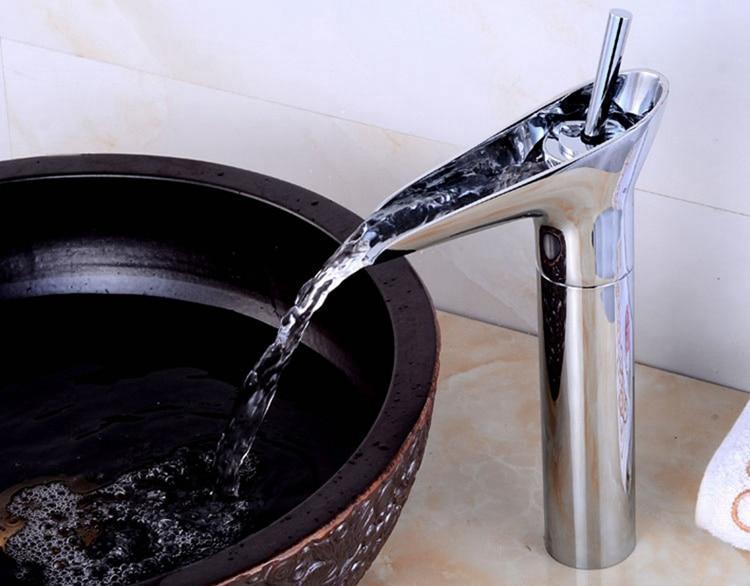 Waterfall Bathroom Faucet — Premium Vanity Sink Faucet