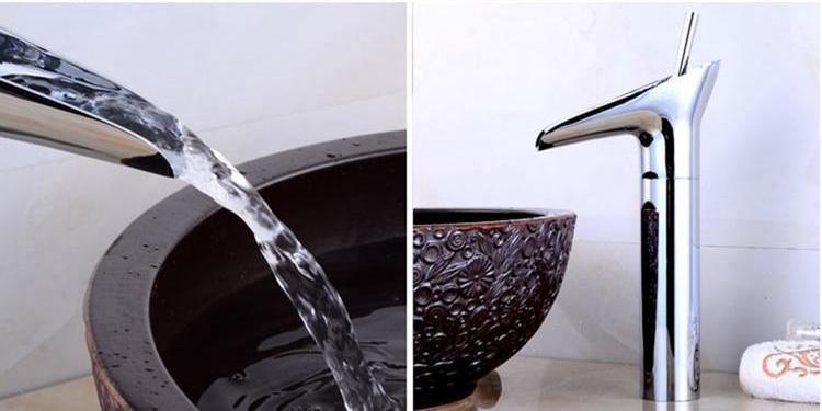 Waterfall Bathroom Faucet — Premium Vanity Sink Faucet
