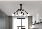 Modern Industrial Loft Chandelier — Multi-Bulb Cage Pendant for Dining & Kitchen