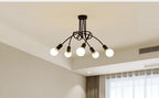 Modern Industrial Loft Chandelier — Multi-Bulb Cage Pendant for Dining & Kitchen