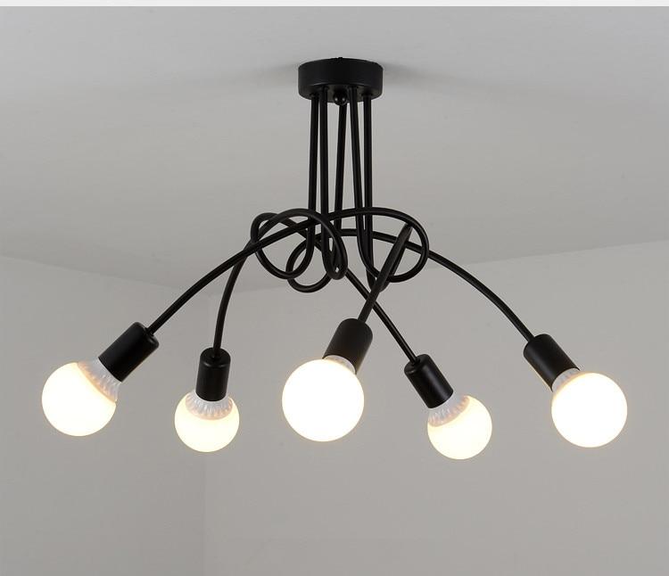 Modern Industrial Loft Chandelier — Multi-Bulb Cage Pendant for Dining & Kitchen