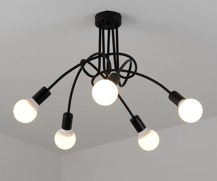Modern Industrial Loft Chandelier — Multi-Bulb Cage Pendant for Dining & Kitchen