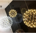 Orbital LED Hanging Pendant Light — Modern Ring Chandelier for Dining Room