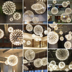 Orbital LED Hanging Pendant Light — Modern Ring Chandelier for Dining Room