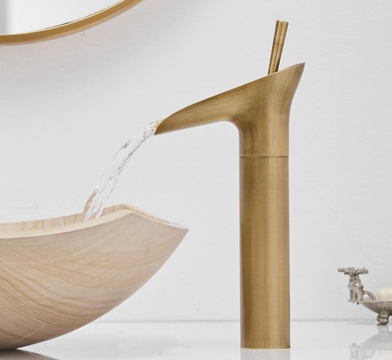 Waterfall Bathroom Faucet — Premium Vanity Sink Faucet