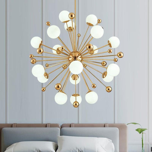 Ari Art Deco Chandelier — Geometric Statement Ceiling Light for Dining Room