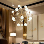Ari Art Deco Chandelier — Geometric Statement Ceiling Light for Dining Room