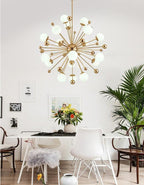 Ari Art Deco Chandelier — Geometric Statement Ceiling Light for Dining Room