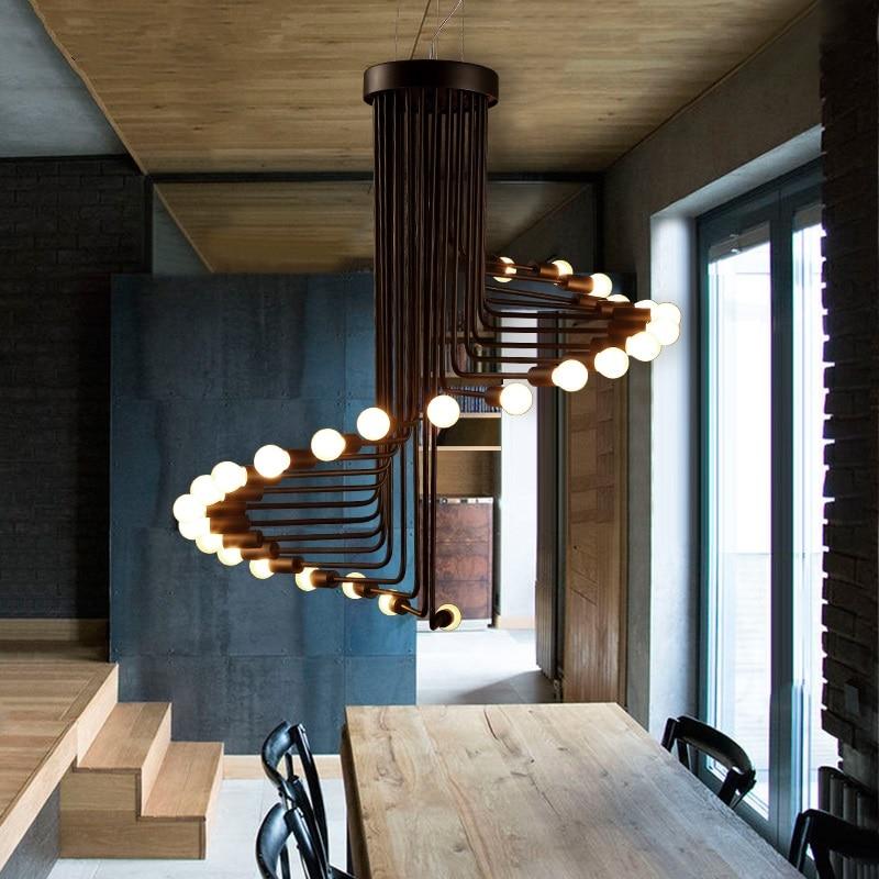 Ava Spiral Chandelier — Modern LED Statement Chandelier for Dining Room